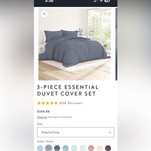 Brand New King Duvet Cover with 2 Shams